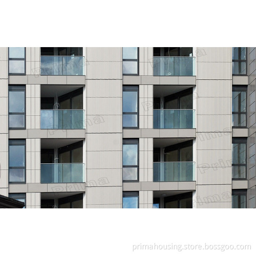 Outdoor Frameless Balcony Glass Balustrade with Aluminium Channel